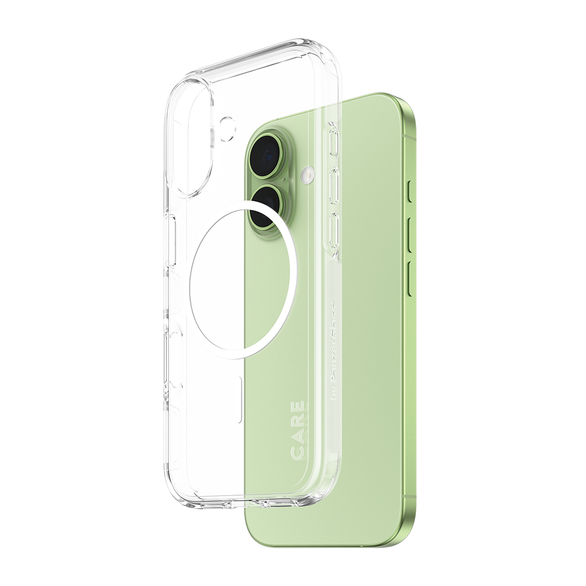 CARE BY FLAGSHIP CASE TRANSPARE W. WHITE MAGSAFE IPHONE 17