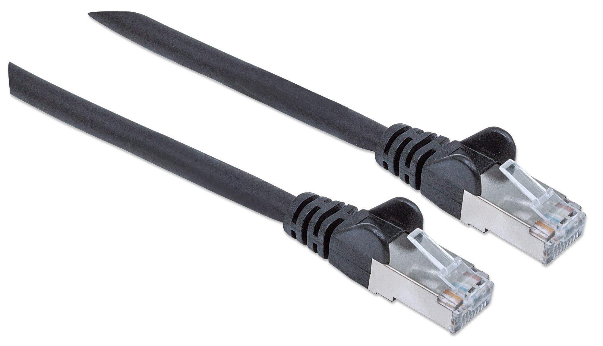 INTELLINET Netzwerkkabel Cat6 S/FTP CU LS0H 7,5m Schwarz RJ-45 Stecker / RJ-45 Stecker Vergoldete Kontakte