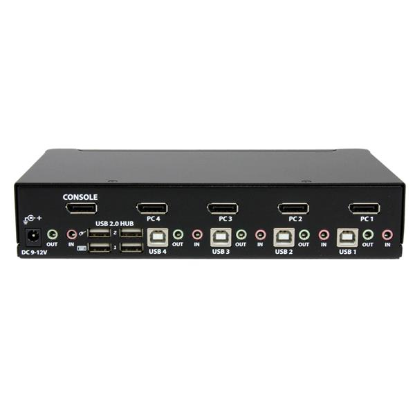STARTECH.COM 4 Port USB DisplayPort KVM Switch with Audio