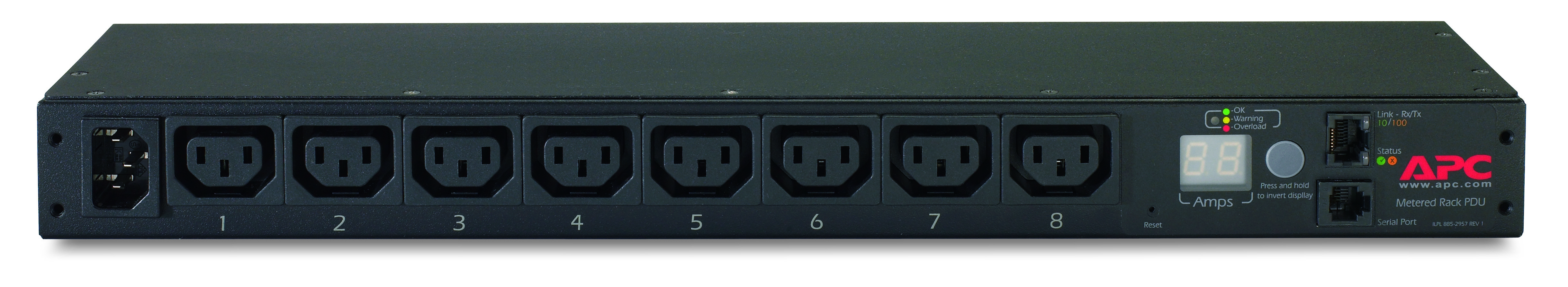 APC Rack PDU Metered 1U 10A 230V 8C13