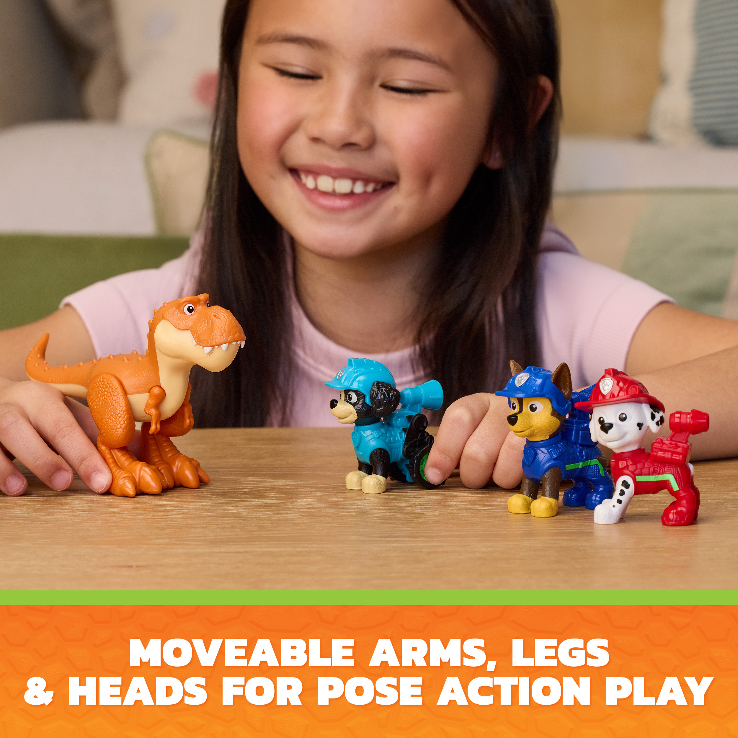Paw Patrol: Der Dino Film - Dino Abenteuer Figuren-Geschenkset, 6er-Pack, Spielfigur