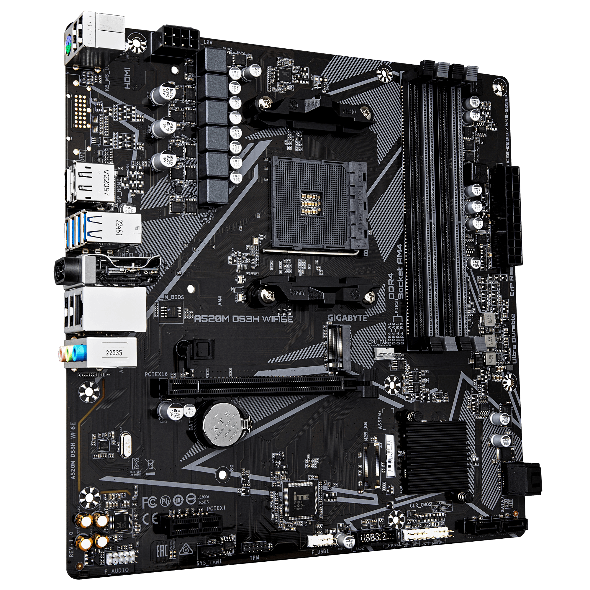 Gigabyte GA-A520M-DS3H WF6E (AM4) (D)