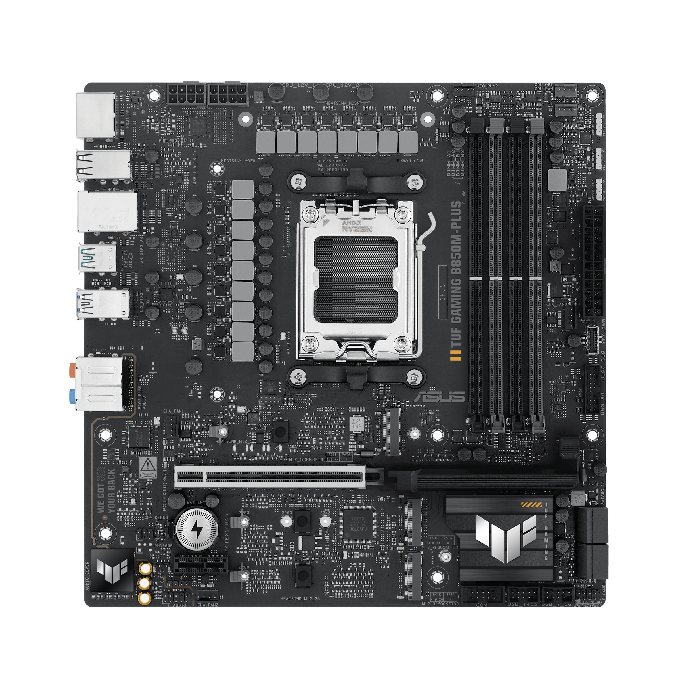 ASUS TUF GAMING B850M-PLUS (AMD,AM5,DDR5,mATX)