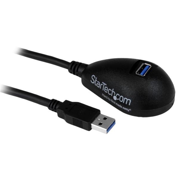 STARTECH.COM 5 ft Black Desktop SuperSpeed USB 3.0 Extension Cable - A to A M/F
