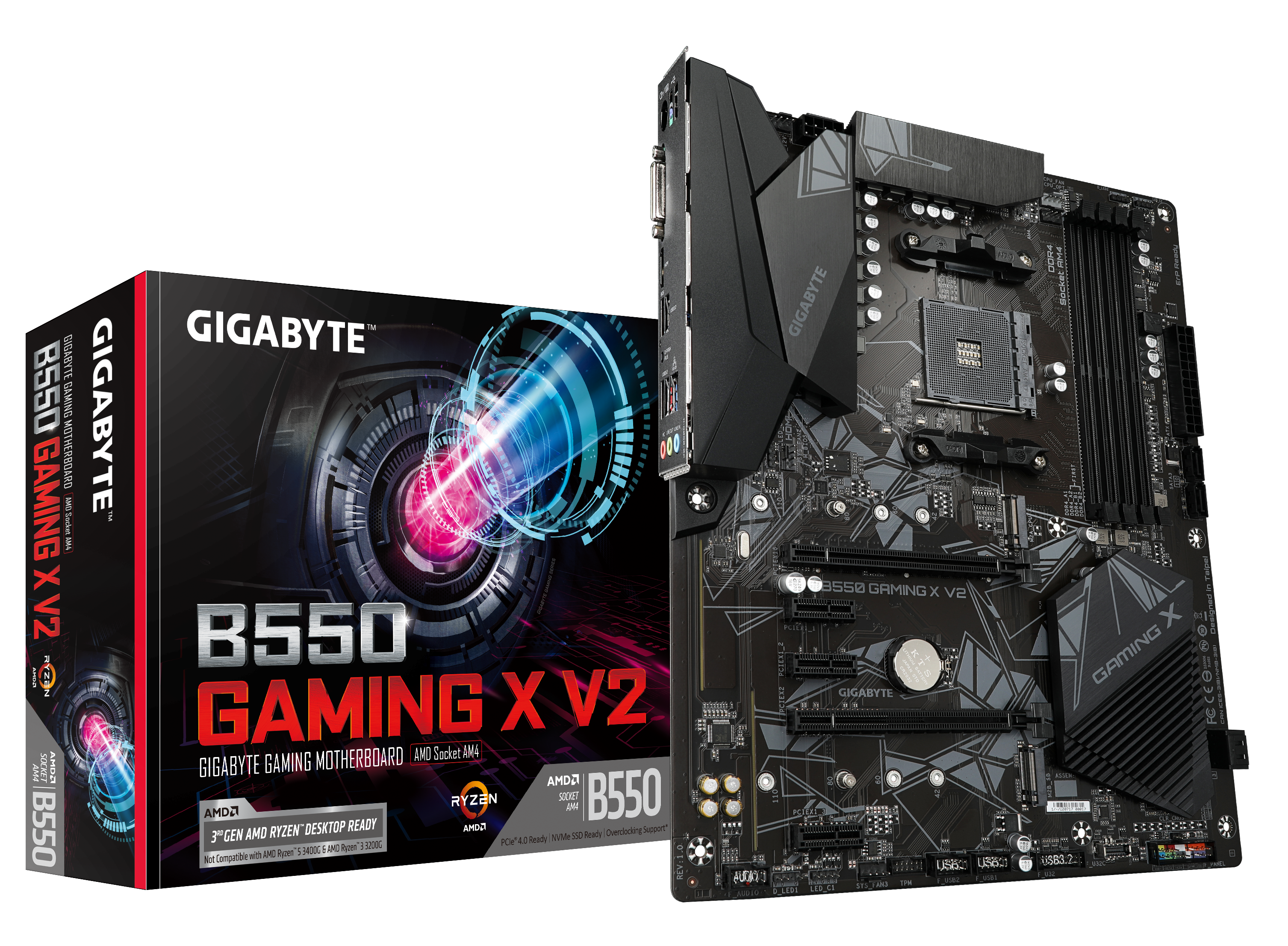 GIGABYTE B550 GAMING X V2 AM4 DDR4 2xM.2 4xSATA HDMI ATX MB