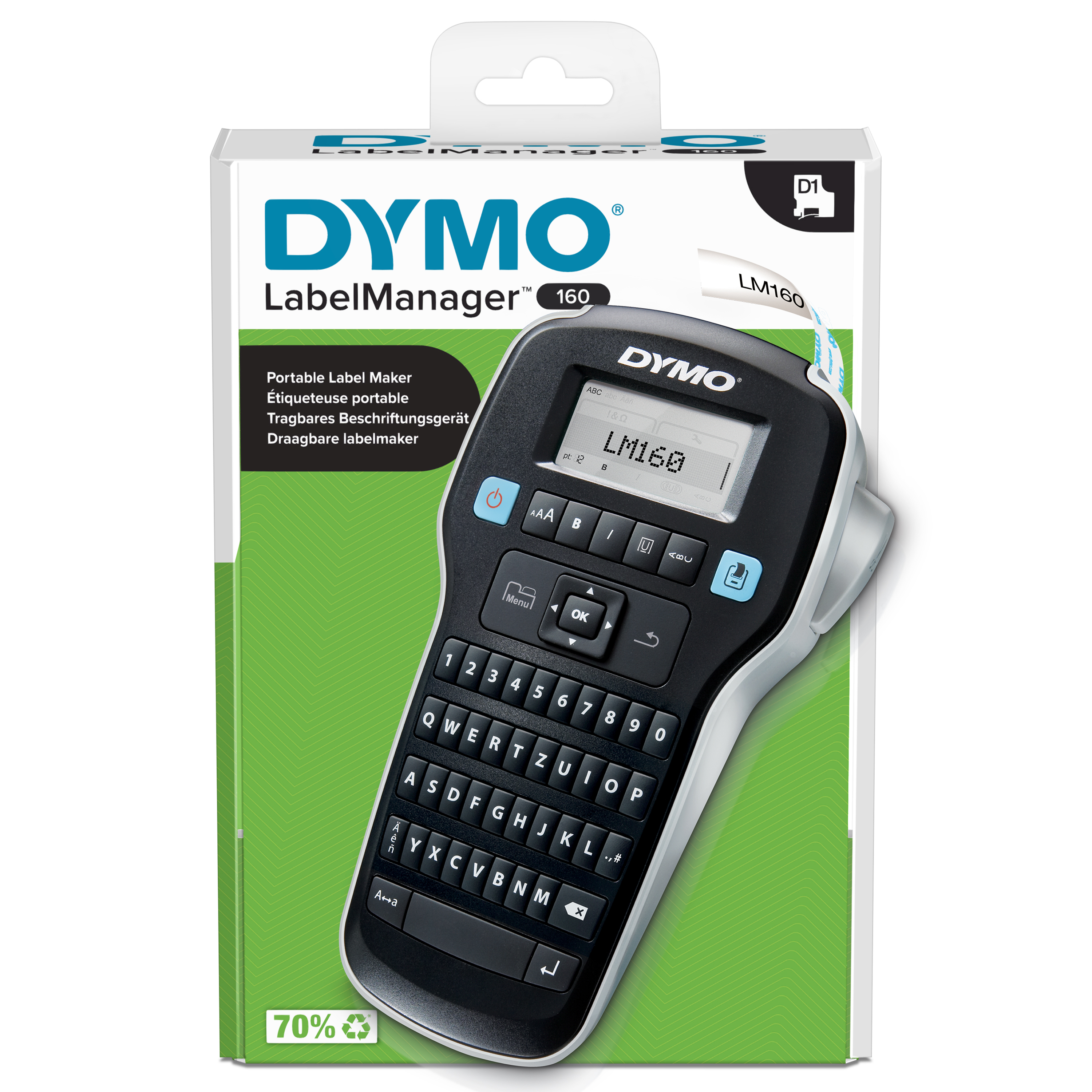 DYMO LabelManager 160 6/9/12 mm D1-Bänder Qwertz