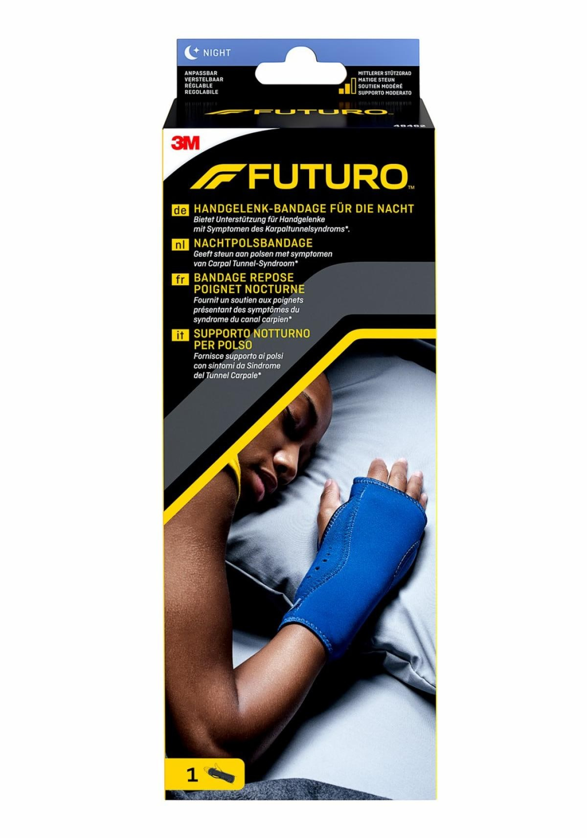 FUTURO™ Handgelenkbandage für die Nacht 48462DABI blau 13,3-22,9 cm, 1 St.