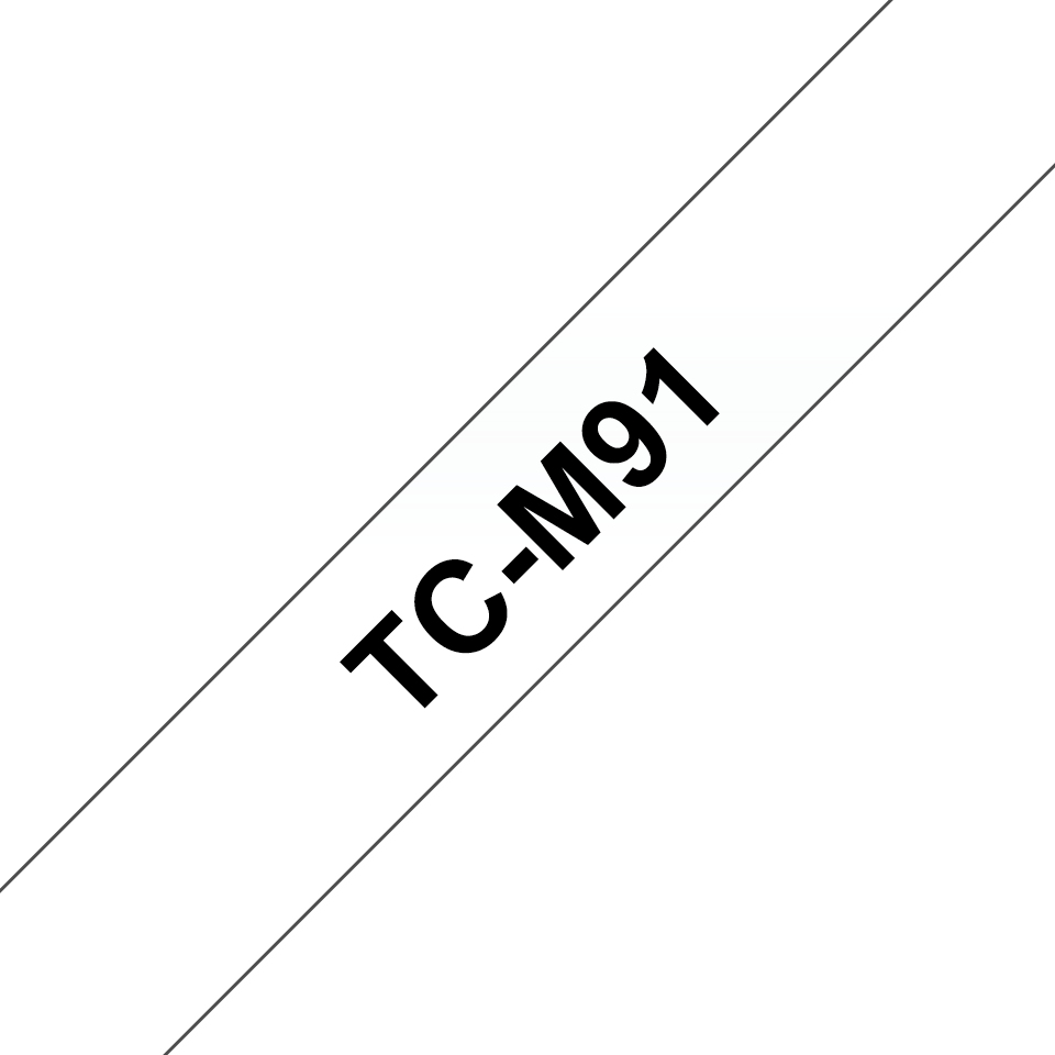 brother Schriftband TC-M91 TCM91, 9 mm, schwarz auf transparent, 1 St.