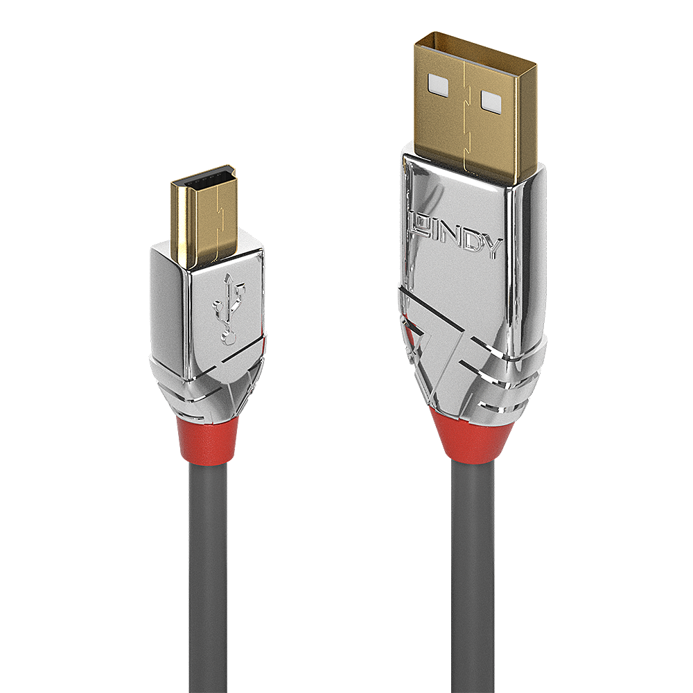 LINDY USB 2.0 Kabel Typ A/Mini-B Cromo Line M/M 5m