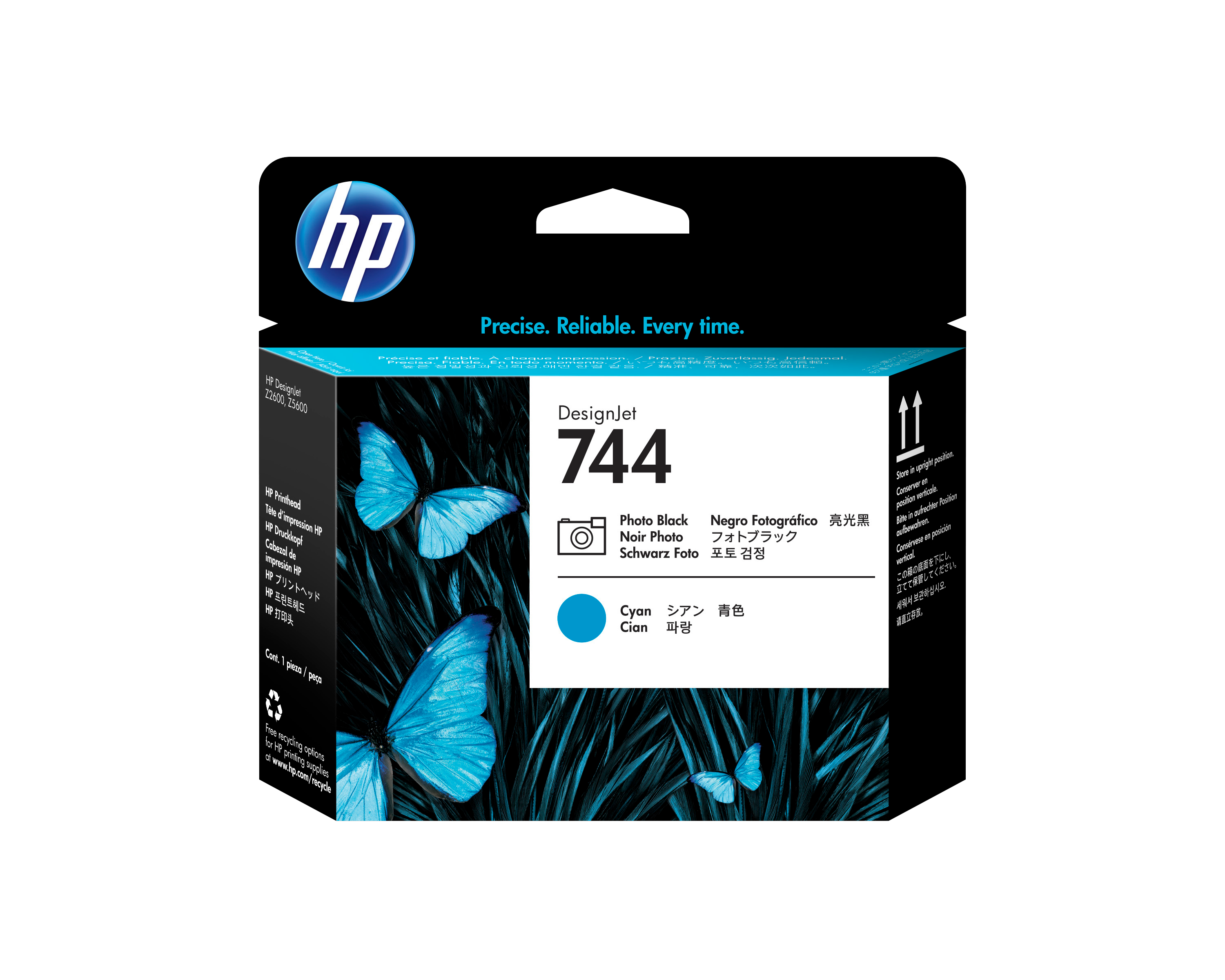 HP 744 Druckkopf fotoschwarz & Cyan