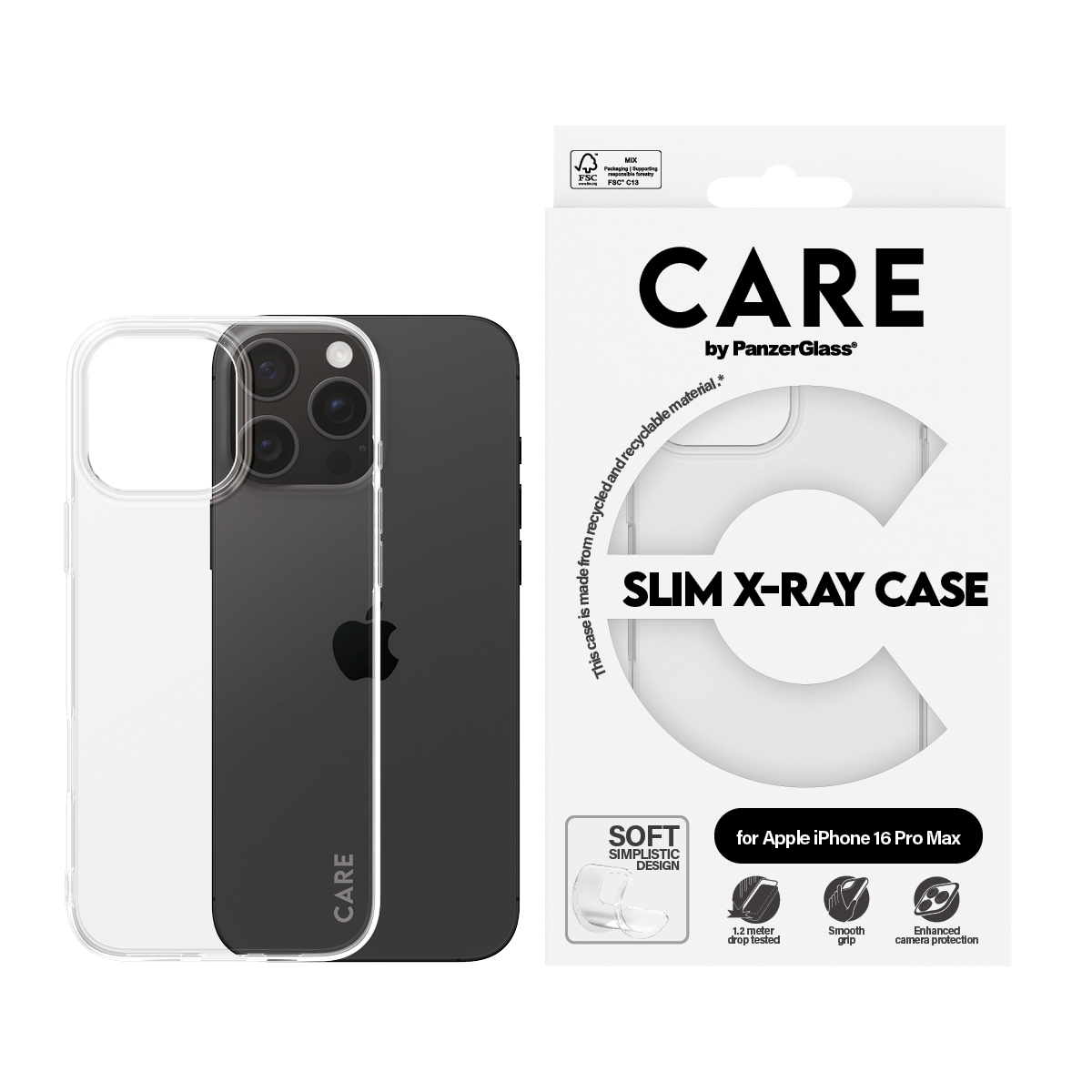 CARE BY PANZERGLASS CASE FASHION TRANSPARENT X-RAY SOFT B