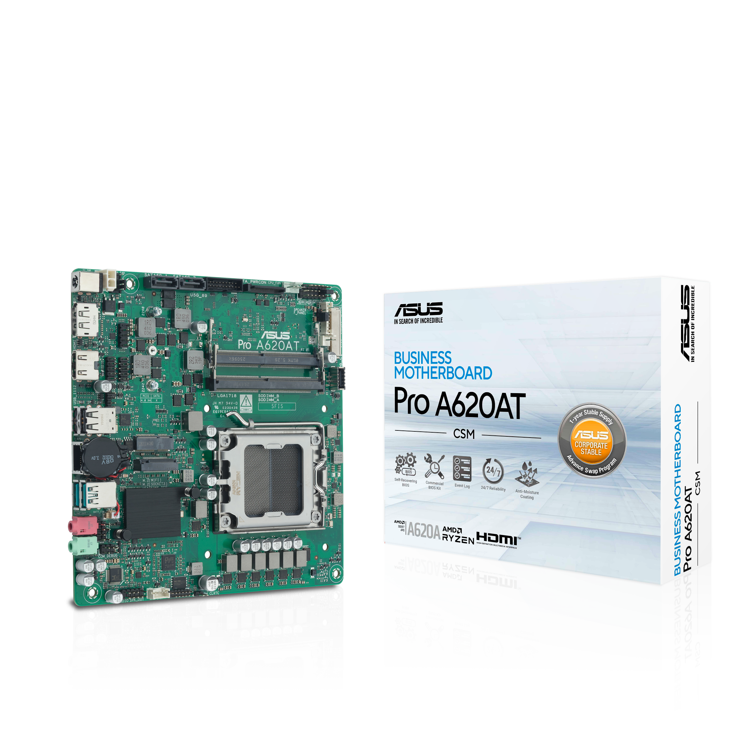 ASUS PRO A620AT-CSM (AMD,AM5,DDR5,mATX)