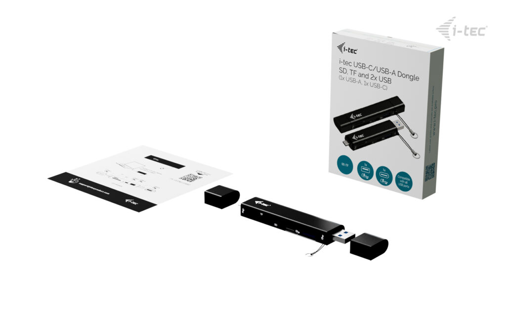I-TEC USB-C/A DONGLE SD 2X USB SD TF 2X USB (USB-A USB-C)