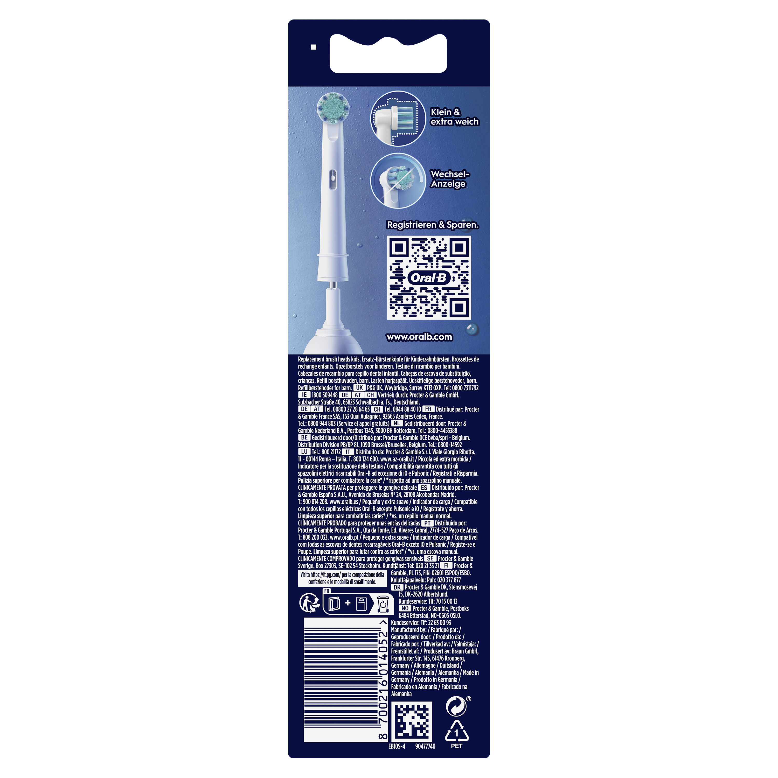 Oral-B PRO KIDS 3+ SPIDER-MAN Zahnbürstenaufsätze, 4 St.
