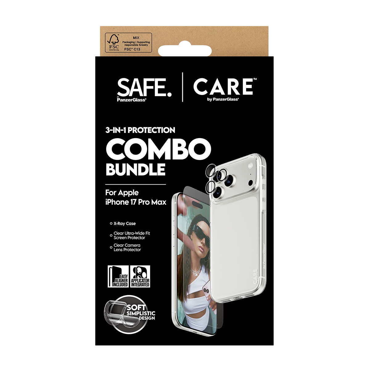SAFE. CARE BY 3-IN-1 FASHIONABL COMBO BUNDLE IPHONE 17 PRO MAX