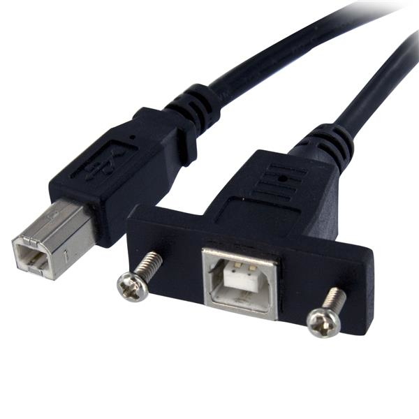 3FT PANEL MOUNT USB CABLE B-B .