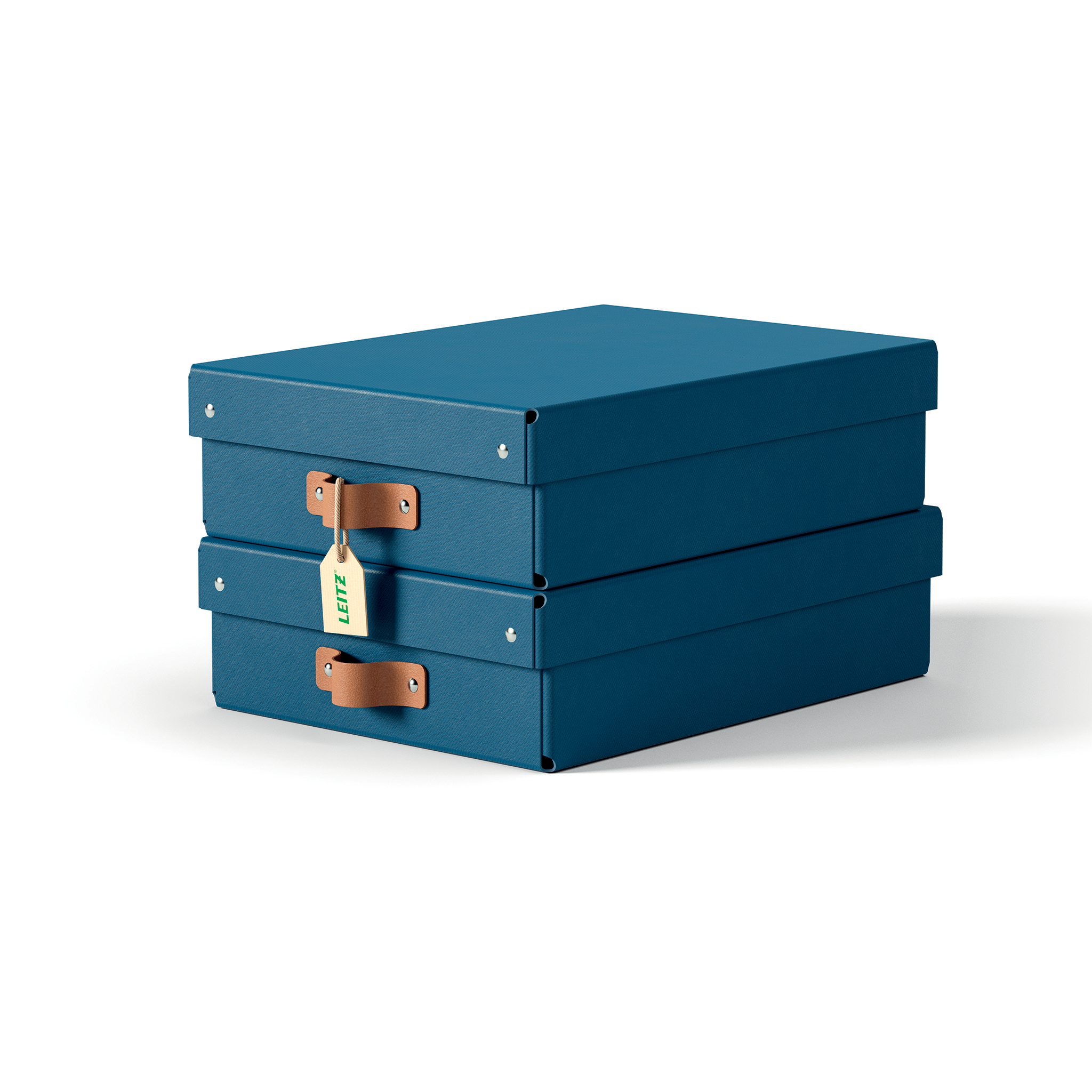 LEITZ Puro Aufbewahrungsboxen 8,0 l dunkelblau 27,0 x 37,0 x 10,0 cm, 2 St.