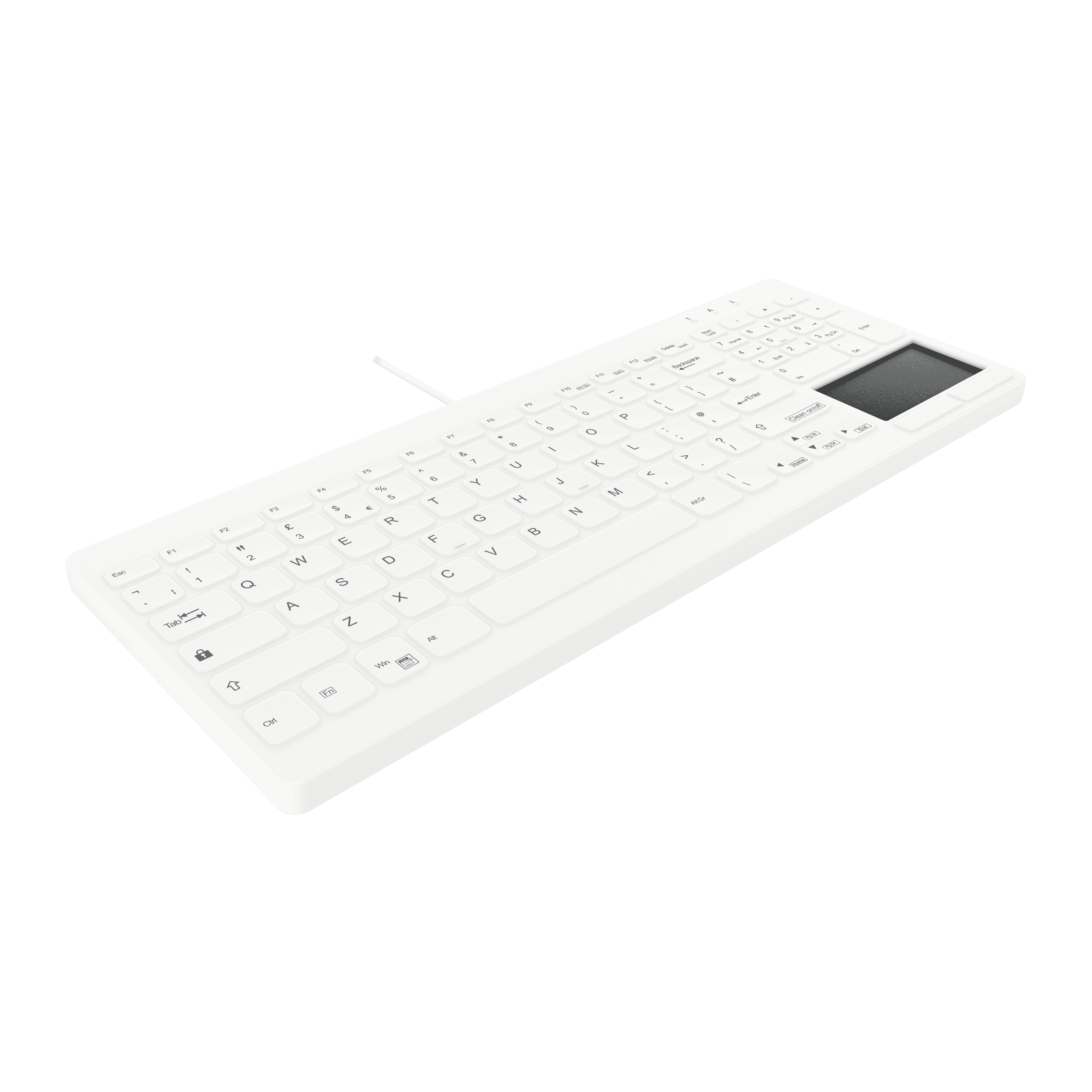 Contour ACTIVE KEY Hygiene Compact Ultraflat Touchpad Keyboa