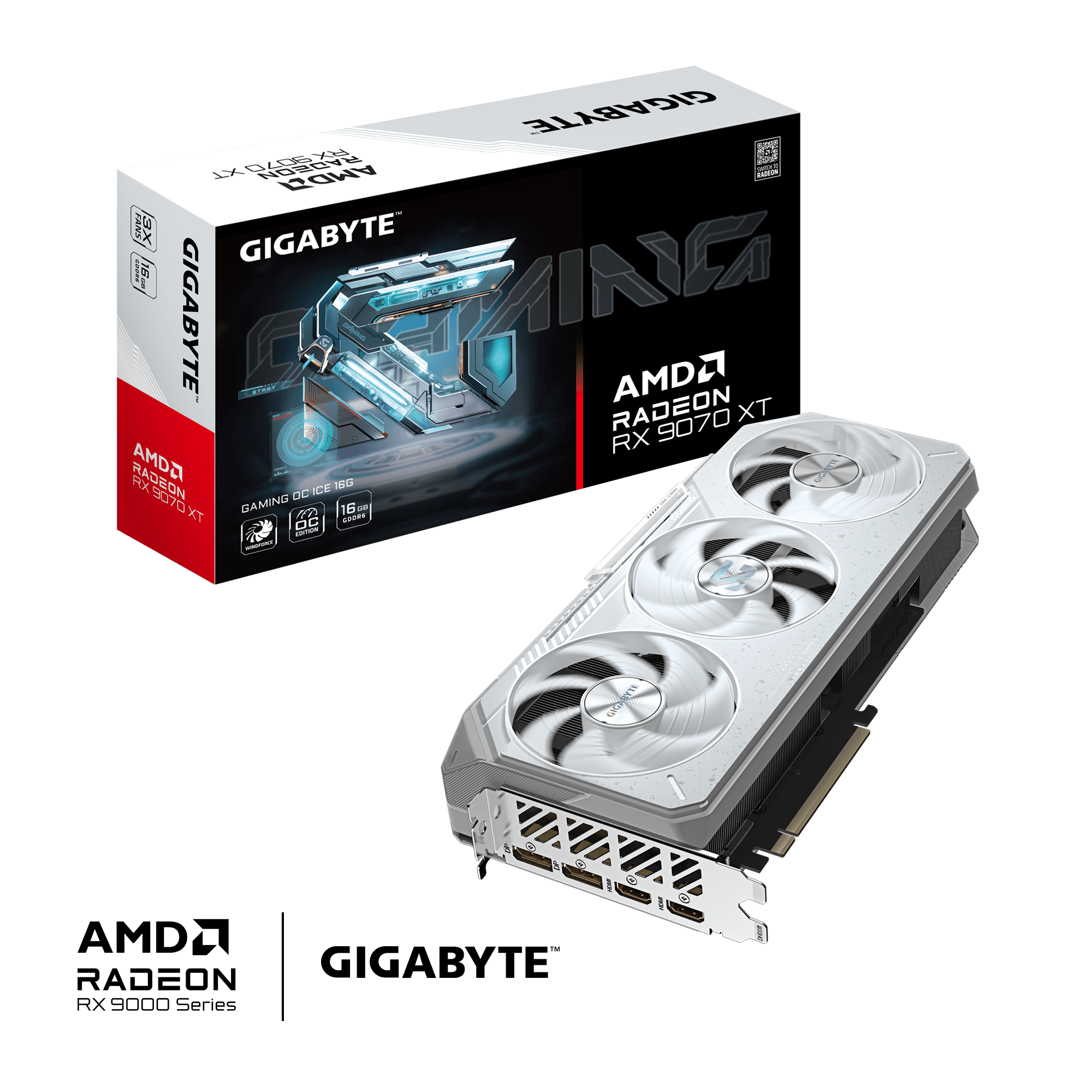 Gigabyte Radeon RX9070 XT Gaming OC ICE 16GB GDDR6 2xHDMI 2x