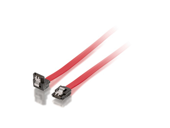 Equip SATA-Kabel 7-Pin->7-Pin abgewink. 3Gbps 0.30m rot PVC Polybeutel