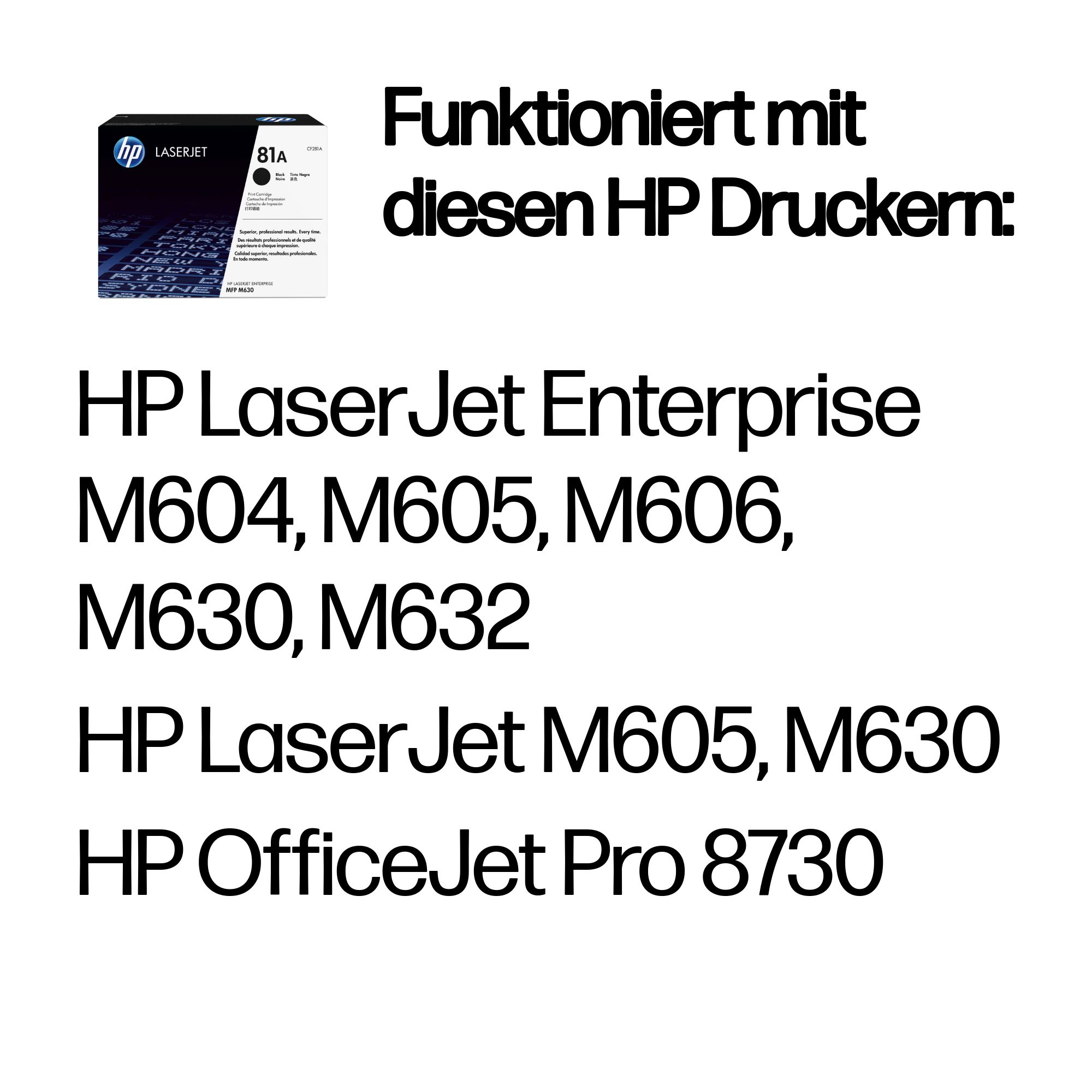 HP 81A Schwarz LaserJet Tonerpatrone