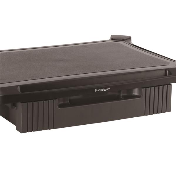 STARTECH.COM Adjustable Monitor Riser - Large - Drawer - Monitors up to 32in- Adjustable Height - Desk Monitor Stand