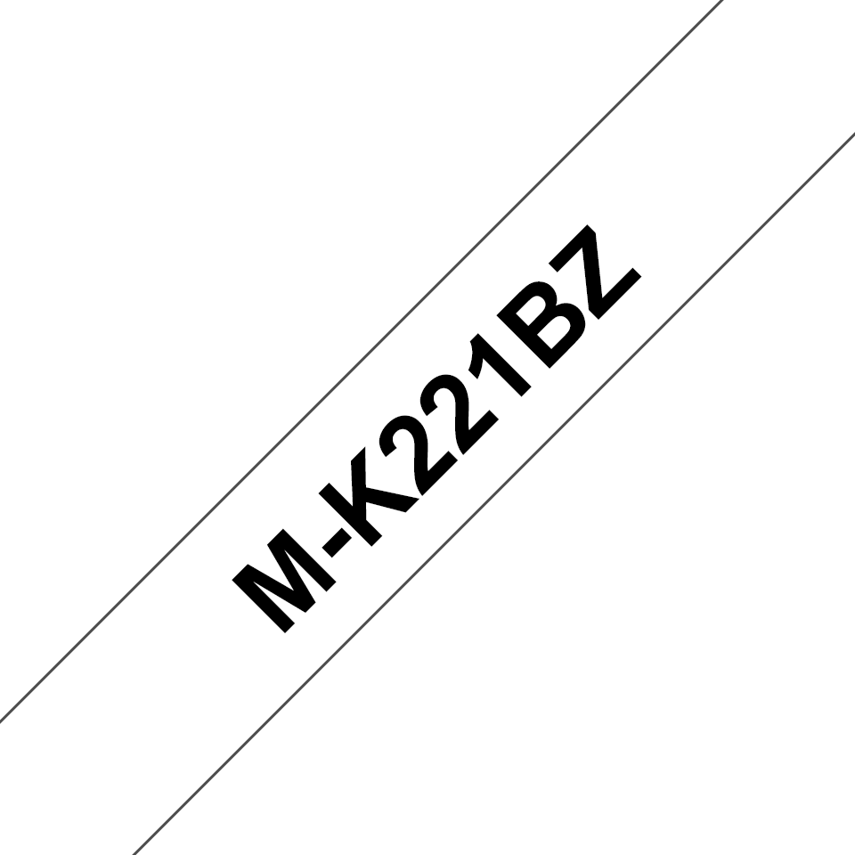 MK-221BZ PLASTIC LABELLING TAPE 9MM 8M BLACK ON WHITE NON-LAMIN
