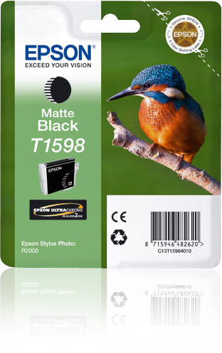EPSON T1598 (Eisvogel) matt schwarz Druckerpatrone