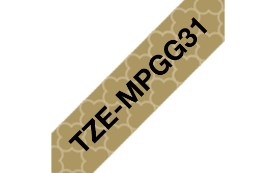 brother Schriftband TZe-MPGG31 TZEMPGG31, 12 mm, schwarz auf gold, 1 St.
