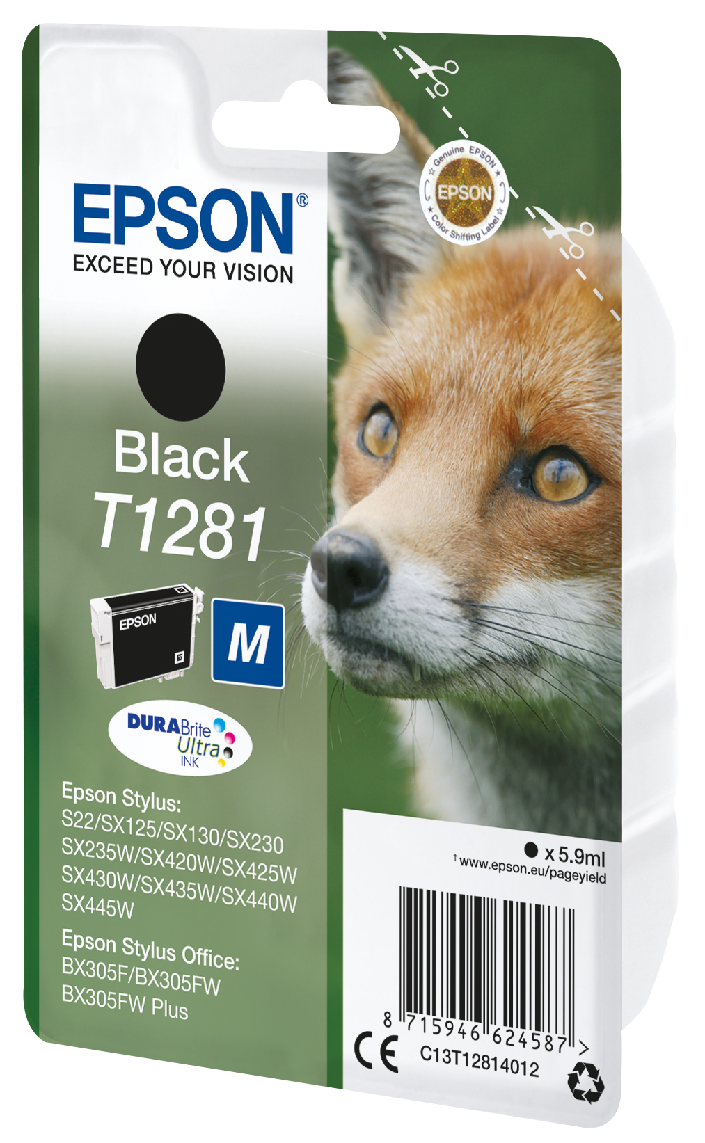 EPSON T1281M (Fuchs) schwarz Druckerpatrone