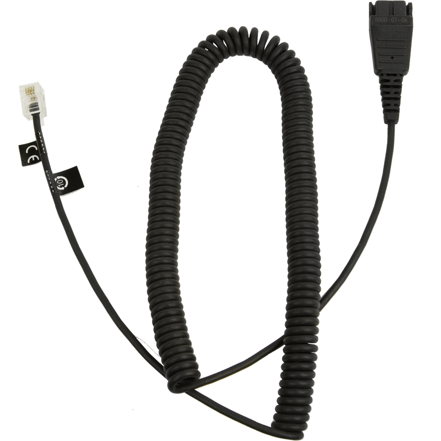 Jabra Kabelunterteil QD auf RJ10, spiral, 0,5m