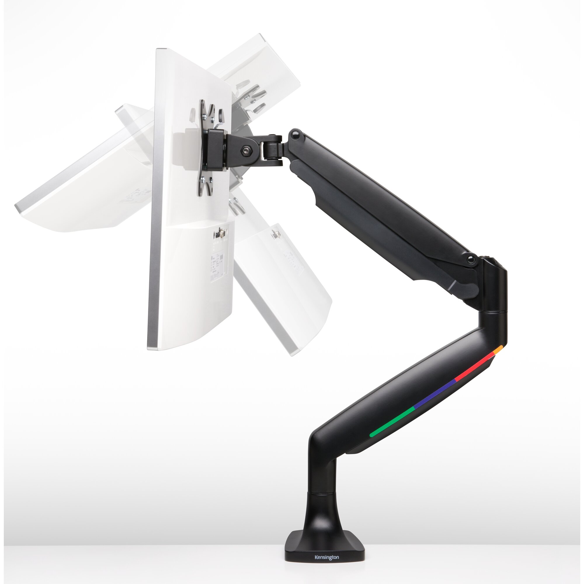 ONE-TOUC SINGLE MONITOR ARM SINGLE HEIGHT ADJUSTABLE BLACK