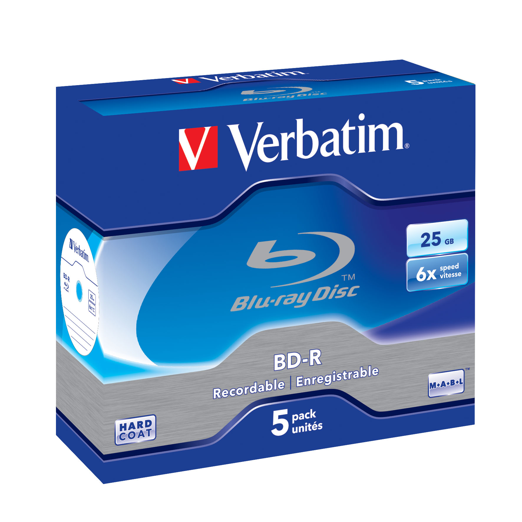 verbatim Blu-ray BD-R 25 GB, 5 St.