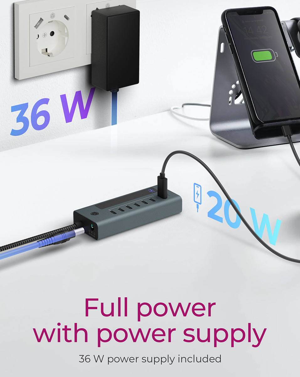 Hub 7-Port IcyBox Hub USB 3.2 Gen 2 Type-C retail