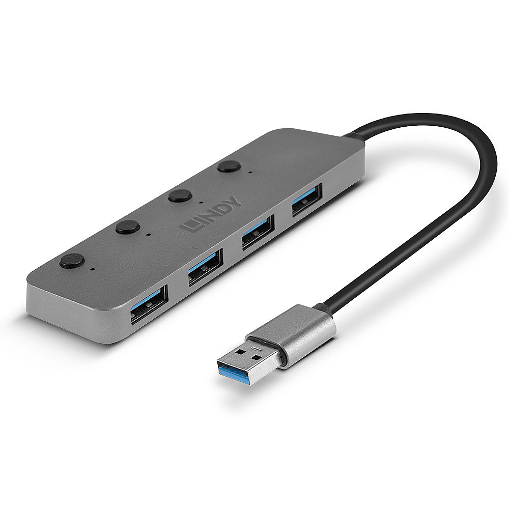 4 Port USB 3.0 Hub mit Ein-/Ausschaltern, USB-Hub