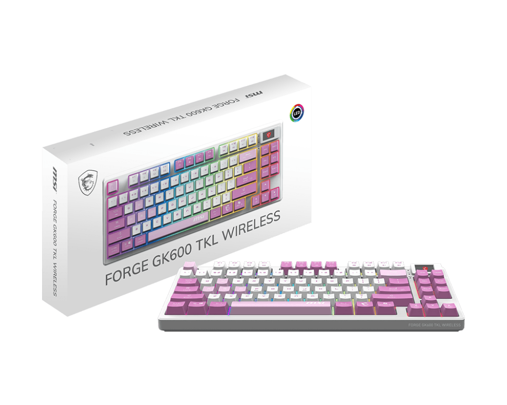 MSI FORGE GK600 TKL Violet, wireless