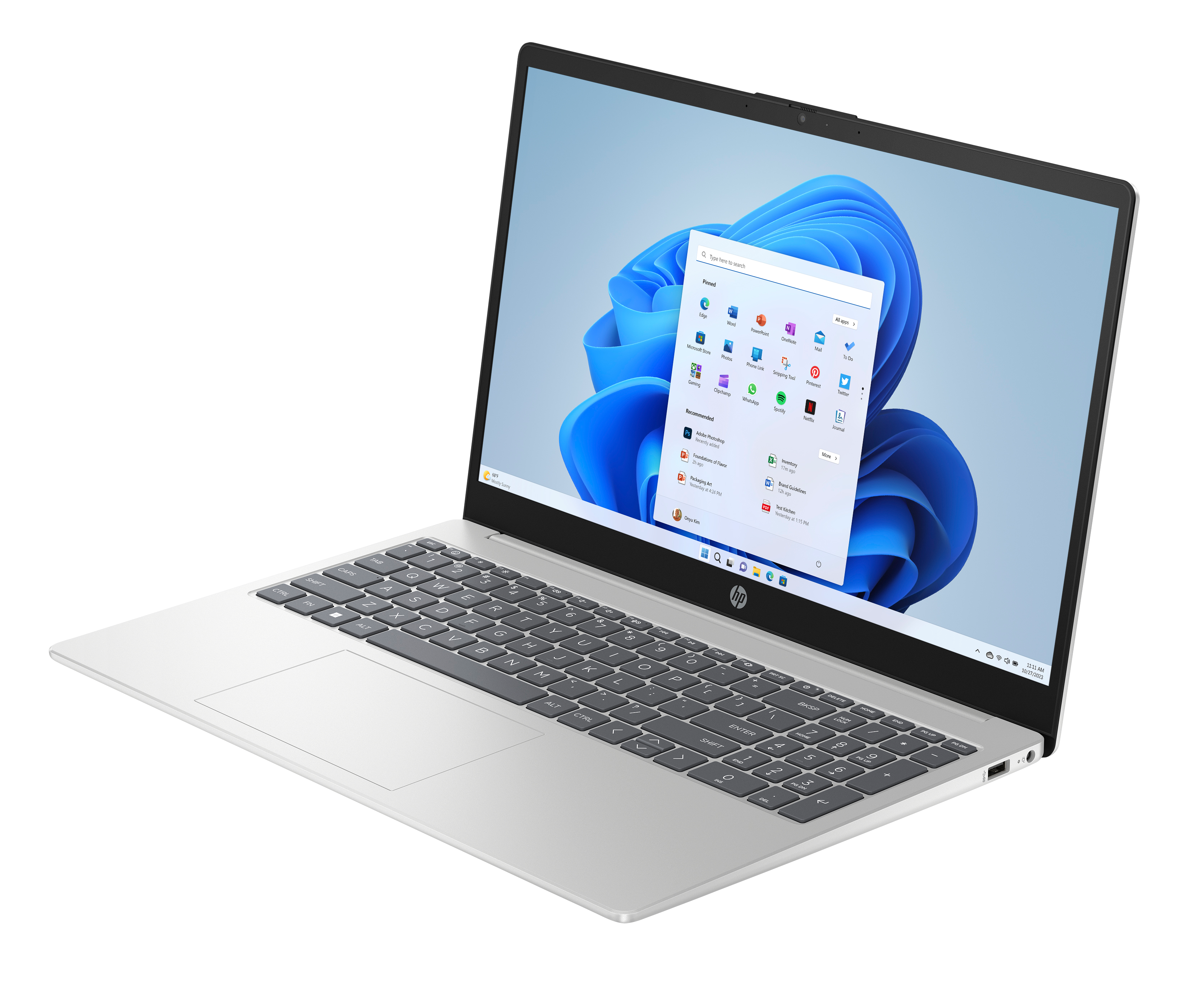 HP 15-fd0519ng Laptop 39,6 cm (15,6 Zoll), 4 GB RAM, 128 GB UFS, Intel® N150