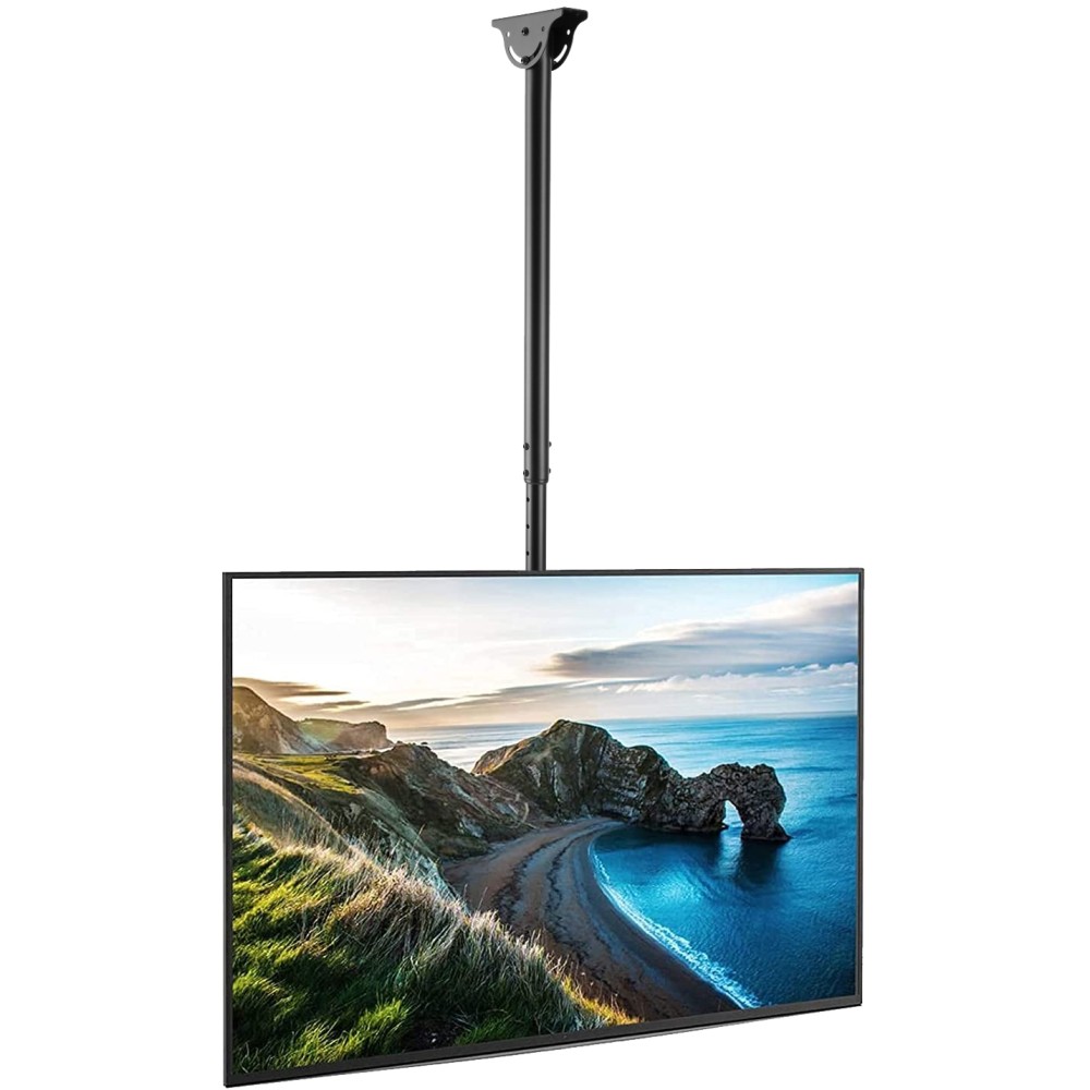 TECHLY Teleskop Universal Deckenhalterung fuer 1 LCD TV LED 58,42cm-106,68cm 23-42Zoll langer Arm