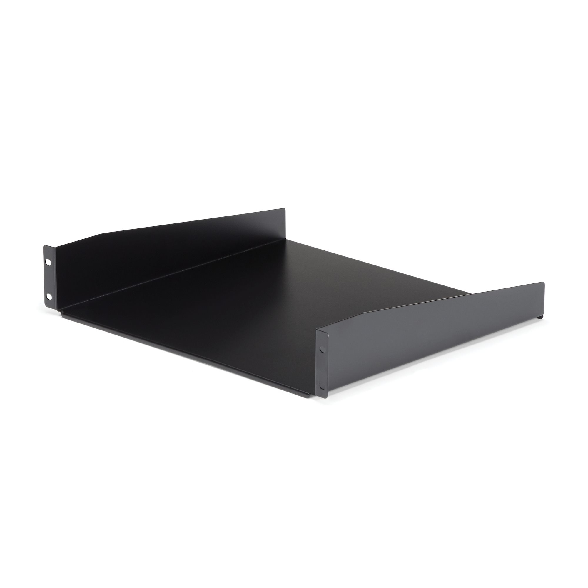 STARTECH.COM 2HE 19 Zoll Fachboden für Serverschrank bis 20 Kg belastbar aus Stahlblech - Schwarz