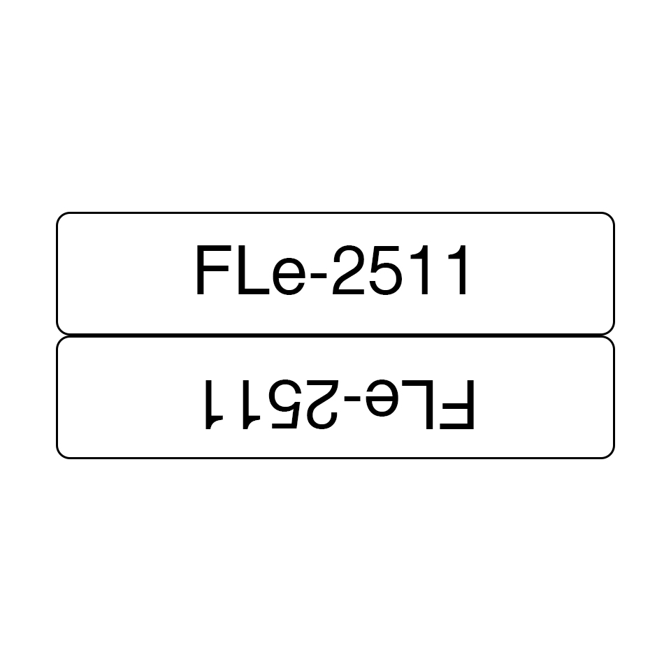 brother Einzeletiketten-Schriftband FLe Fle-2511 FLE2511, 45 x 21 mm, schwarz auf weiß, 1 St.