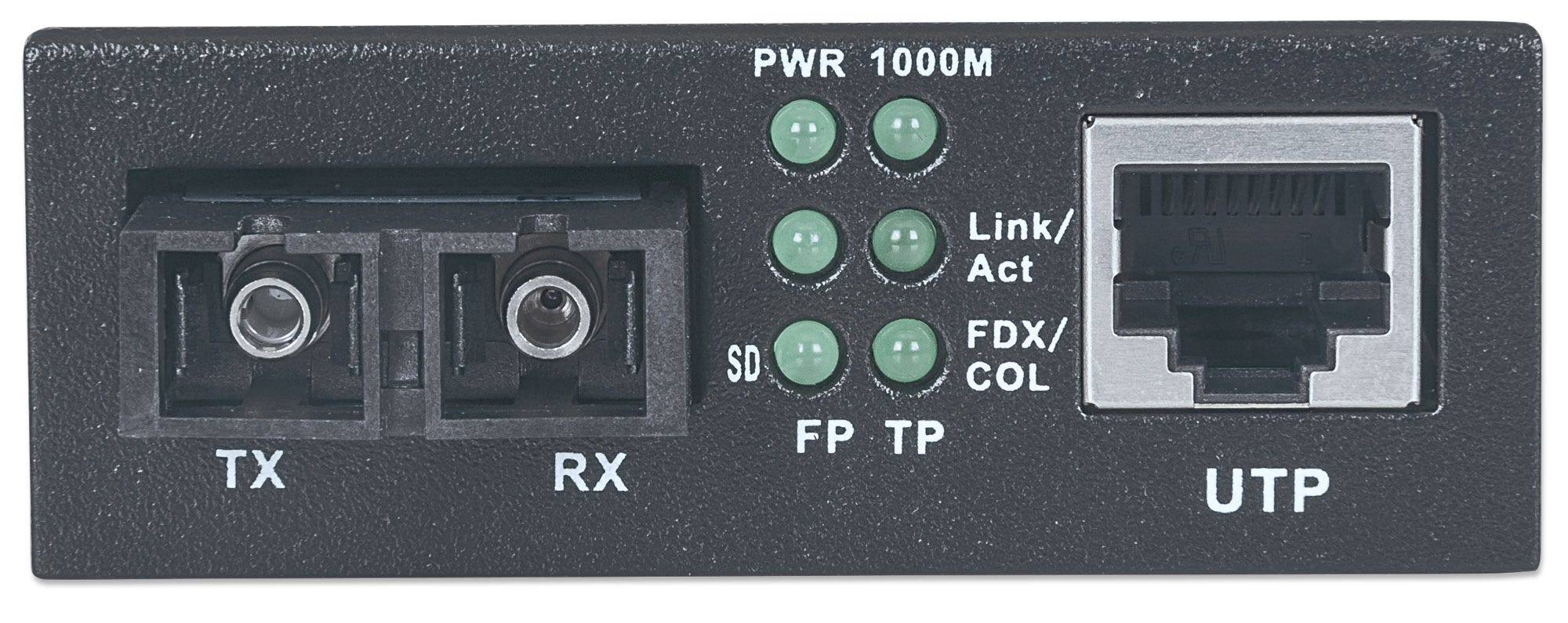 INTELLINET Gigabit Ethernet Singlemode Medienkonverter 10/100/1000Base-T auf 1000Base-LX SC Single Mode Reichweite bis 20 km