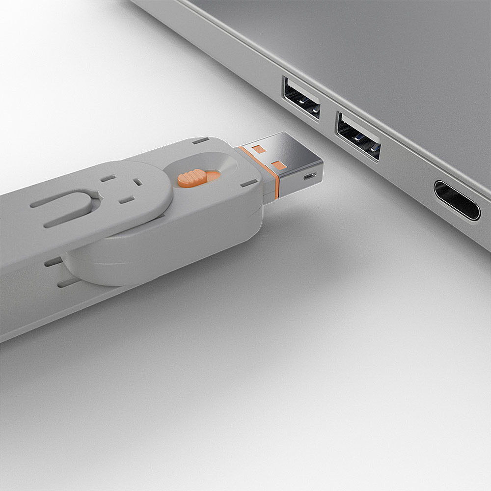 USB Port Schloss (4 Stück) mit Schlüssel, Diebstahlschutz