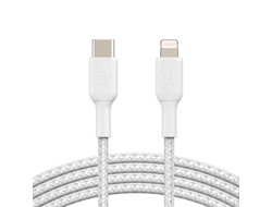 BELKIN USB-C/LIGHTNING CABLE 2M BRAIDED WHITE