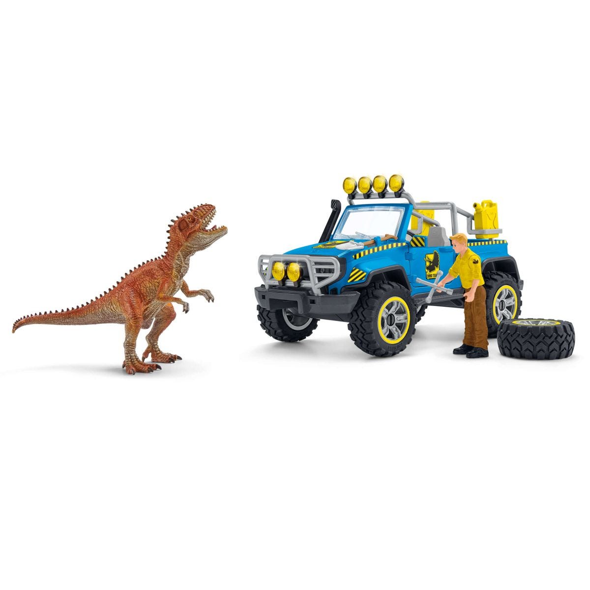 Dinosaurs Geländewagen mit Dino-Außenposten, Spielfigur