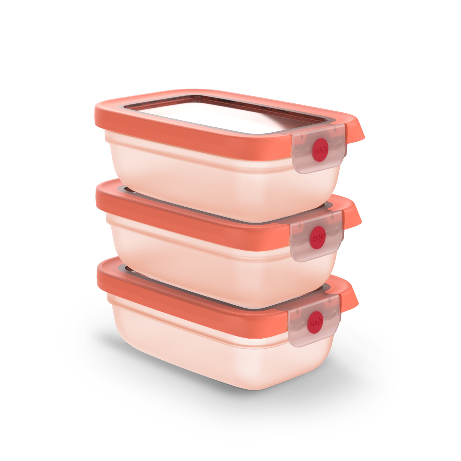 emsa Frischhaltedosen-Set ONECLICK orange 0,5 l, 3 St.