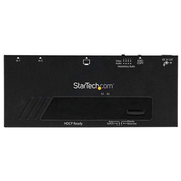 StarTech.com VS221HDQ 2 Port HDMI Switch Automatische IR Fernbedienung Schwarz