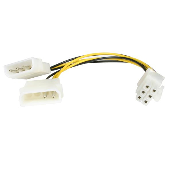 StarTech.com 12 cm LP4 Molex-auf-6-Pin PCI-Express Stromkabel