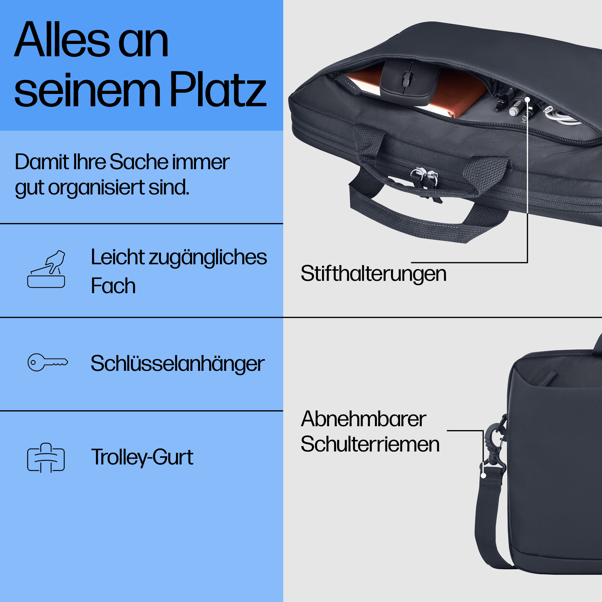 HP Everyday 40,64cm 16Zoll Odyssey Gray Laptop Briefcase