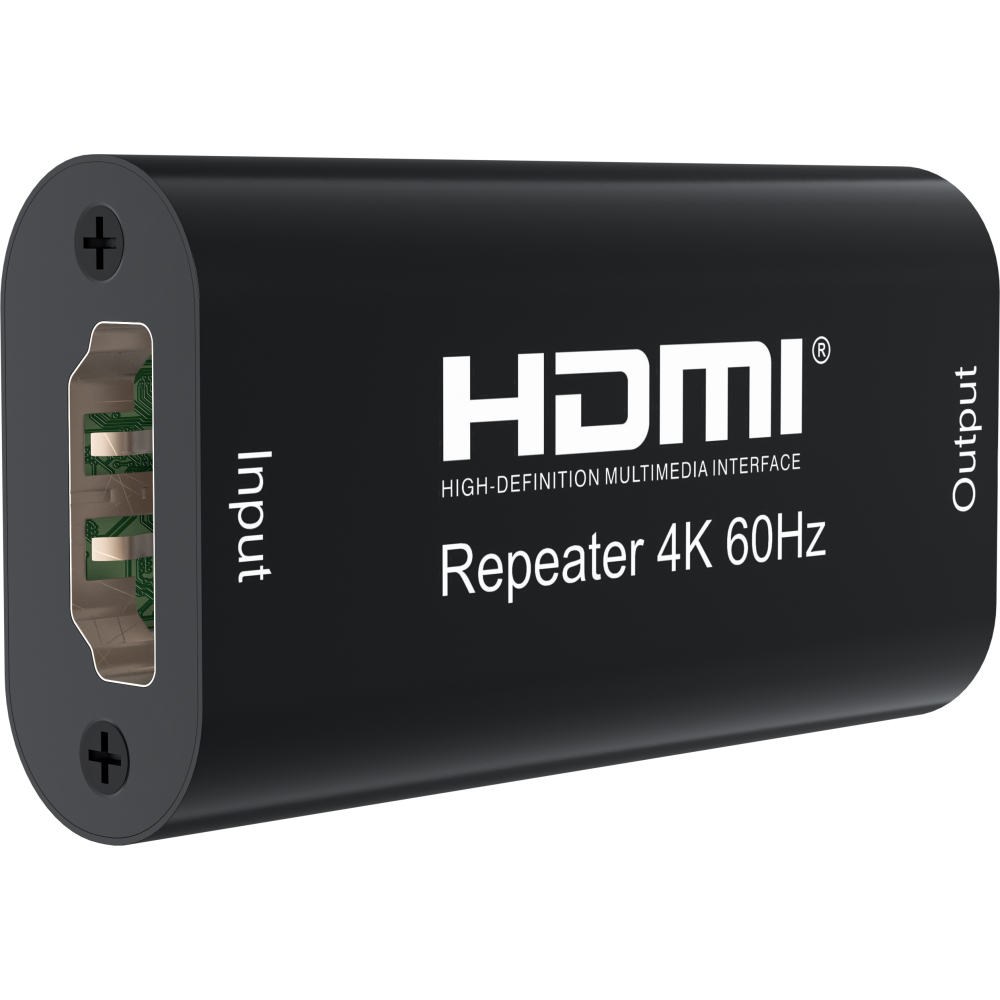 Techly HDMI2.0 Repeater, 4K, Signal Verstärker, 40m