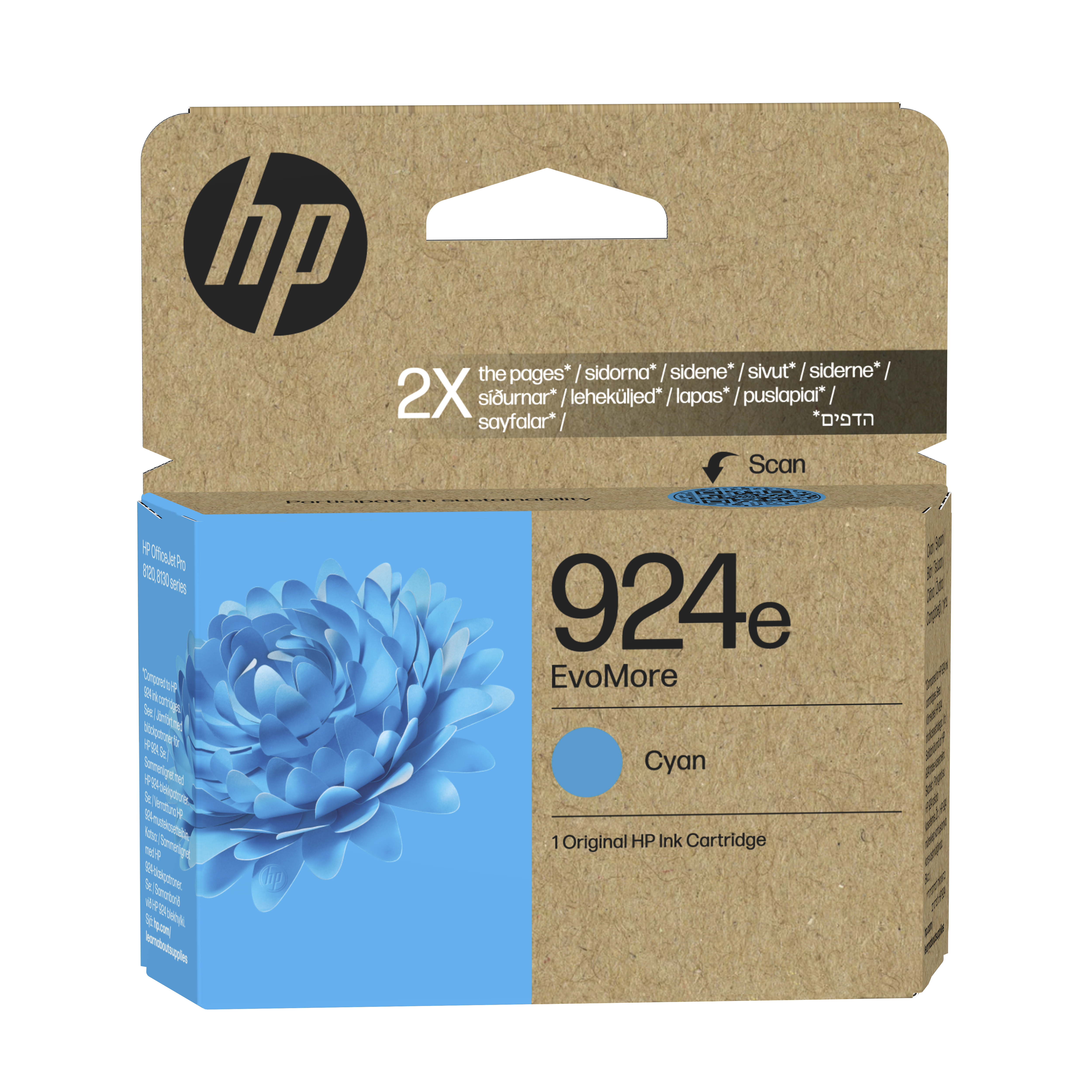 HP 924e(4K0U7NE) cyan Druckerpatrone